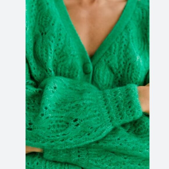 Sézane Joia Cardigan in Green - Picture 3 of 8